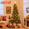 Artificial Christmas Tree with Red Berries and Kerosene Lamps